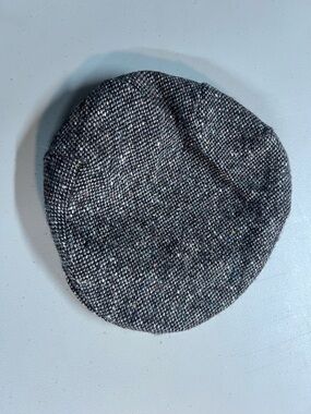 Hanna Hats Ireland Tweed Newsboy Cap Gray Wool Speckled Size M